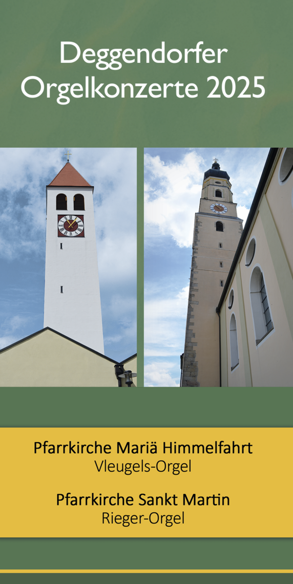 Deggendorfer Orgelkonzerte 2025 - Flyer zum Download